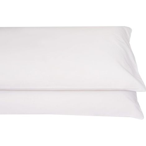 Lot de 2 taies d'oreiller 90 cm, (oreillers de 80 cm), 100 % coton (1/5)