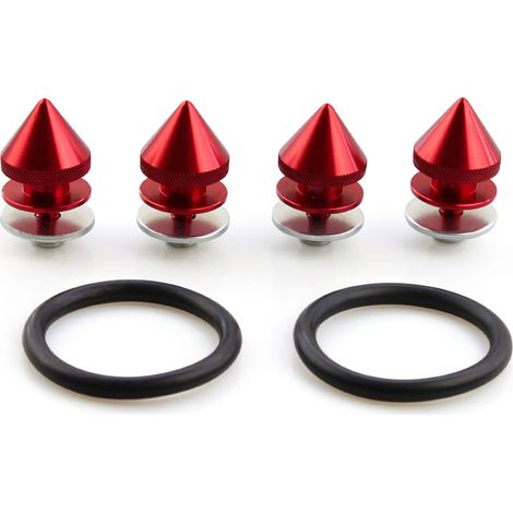 Boucle de kit carrosserie conique, boucle à dégagement rapide pour kit carrosserie, rondelle de renfort pour vis de modification de kit carrosserie - rouge (1/4)