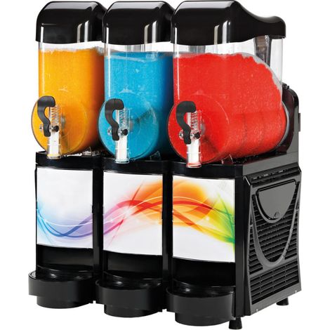 Slush machine, 3x 10 litres - colour black - VIRTUS
