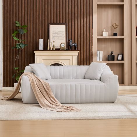 Divano a 2 posti, divano moderno con cuscini spessi – divano imbottito per camera da letto, ufficio e soggiorno (1/5)