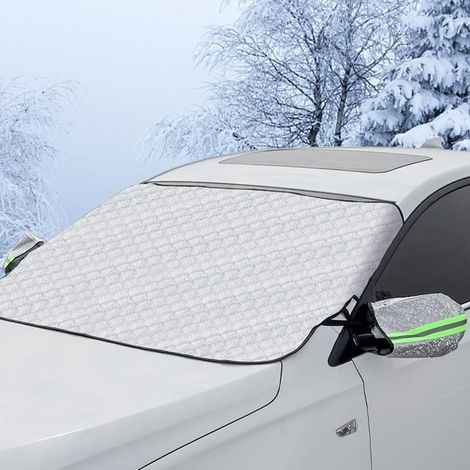 Pare Soleil Voiture, Couverture Pare-Brise Voiture Bâche Pare Soleil Voiture Avant Protection 8 Magnétique Pliable Housse de Pare Brise pour Plupart des Véhicules Anti UV Isolation la Chaleur,vert (1/5)
