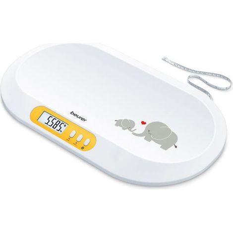 BEURER Babywaage b.20kg 5gTeil Bluet. Tara LCD inkl.Maßband b.150cm BY 90 (1/3)