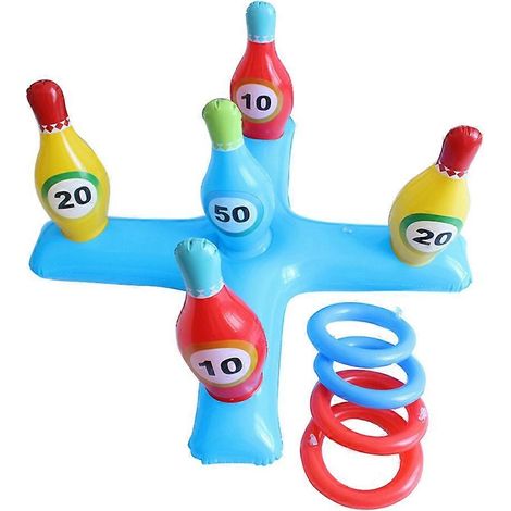 Jeu de lancer d'anneaux gonflable pour piscine, jeu de basket-ball gonflable pour enfants et adultes, jeu d'été à la piscine (1/5)