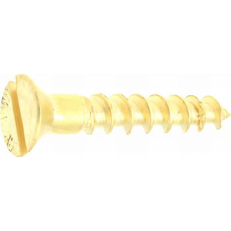 5 Vis Bois Laiton DIN97 tête fraisée fendue 5.0 X 50 mm