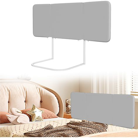 Randaco Sponda letto bimbi 120 cm, angolo regolabile 0/90/135/180°, grigia (1/5)