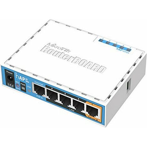 MikroTik hAP ac lite RB952Ui-5ac2nD 802.11ac 2.4/5.0 867 Mbit/s 10/100 Mbit/s 5 porte Ethernet LAN (RJ-45) MU-MiMO Sì PoE in/out (1/4)