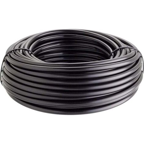 25M Tuyau pour arrosage en goutte à goutte, tuyau d'eau en PE 16x1.2 mm, Noir