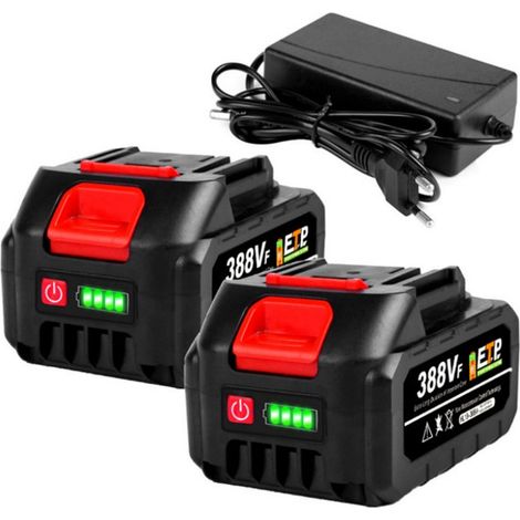 Pack de 2 baterías de 18V Li-Ion 388vf para baterias para herramientas electroportatiles