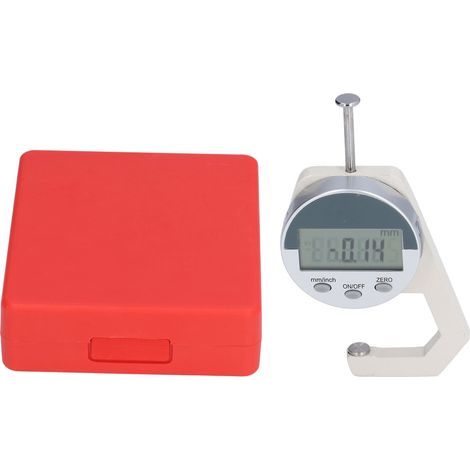 Hochpräzise digitale Dicke Messgerät Elektronisches LCD-Dickenmessgerät für Papier-, Stoff-, Leder- und Edelstahlfolien, 0–25,4 mm, 0,01 mm Genauigkeit (1/5)
