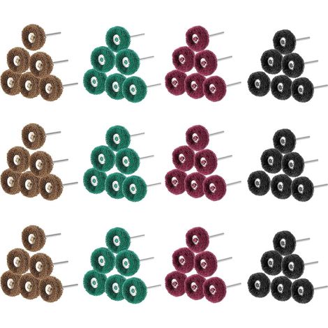 BRAVIX Lot de 80 Roues de Polissage Abrasif 25mm - Accessoires pour Outils Rotatifs Dremel, Divers Grains