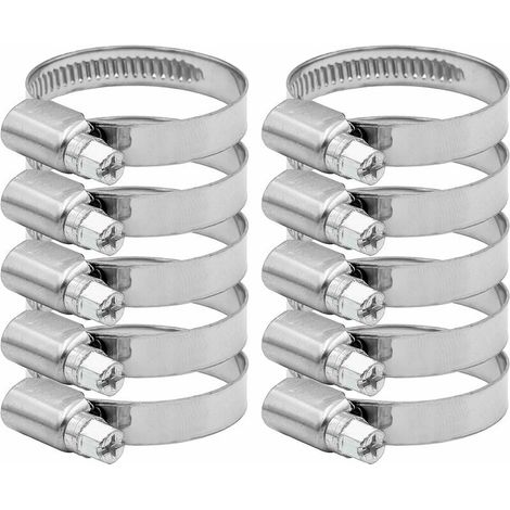 LAN Collier de serrage inox diamètre 27-51mm 10 pièces (1/5)