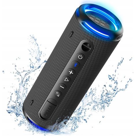 Dispositivo Bluetooth externo portátil Tronsmart T7 Lite: resistente, batería con 24 horas de duración, luz IPX7, luces RGB y pantalla estéreo. (1/5)