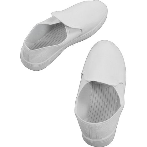 Chaussures de sécurité antistatiques en toile PVC, blanches, confortables, pour atelier sans poussière, usine électronique, pointure 37 (1/5)