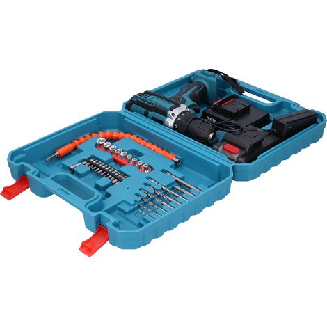 Elektrischer Handbohrer, tragbarer Akku-Schlagschrauber, elektrischer Schraubendreher mit 2 Gängen, Wechselstrom 100–240 V, EU-Stecker (1/5)