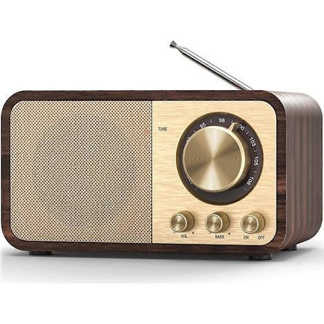 Radio FM portable rétro avec Haut - parleur 5W, Bluetooth et son sans fil, idéal pour une réception claire. (1/5)