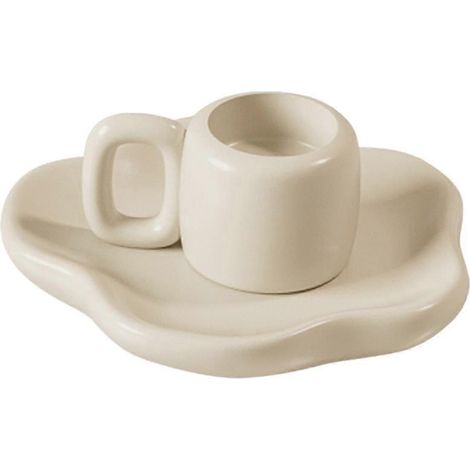 Porte-bougie en céramique avec poignée, support pour bougie, centre de table décoratif pour mariage, table basse ou table à thé, polyvalent-Style B