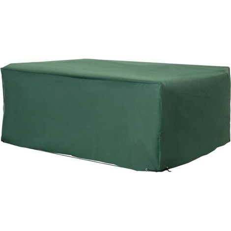 Housse de coussin Outsunny Housse de Protection Étanche Housse Salon de Jardin 600D Oxford Tissu Bâche Salon de Jardin Extérieur Imperméable rectangulaire 210L x 140l x 80H cm Vert (1/4)