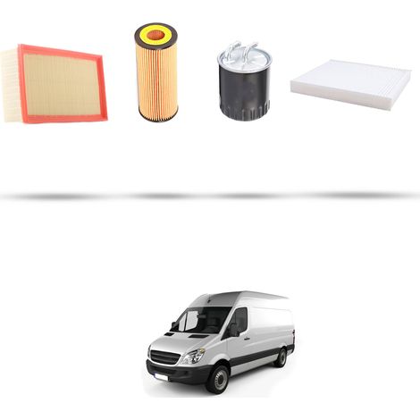Kit tagliando 4 filtri compatibile con Mercedes Sprinter II (906) 209 CDI 65kw Dal 2006 al 2009 (1/5)