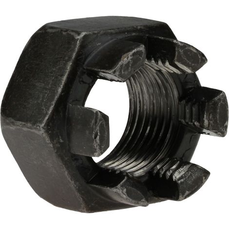 Reidl DIN 935 Kronenmuttern M 72 x 4, 6 / 6 Au (Stahl - gedreht) blank, Feingewinde (1/4)