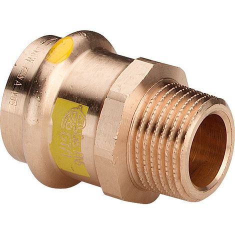 Viega Profipress G-Raccordo di transizione, d 35mm, R 1 bronzo rosso Modello 2611, 346300