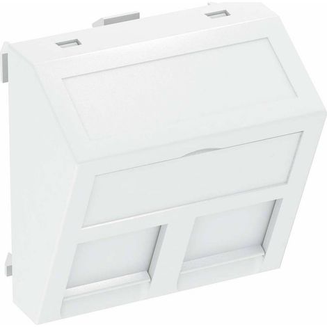 OBO Bettermann Support de technique de données pour 2 modules de raccordement type C 45x45mm Polycarbonate gris noir RAL 7021, 6119252 (1/2)