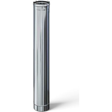 Tubo camino in acciaio inox lunghezza 100 cm diametro 13 cm per impianti fumari (1/4)