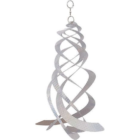Hängende Vogelabwehrdekoration, reflektierende Vogelabwehr – 28 x 3 cm – Silber (1/3)