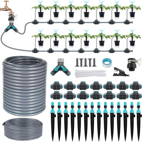 Garden Irrigation System, 30M Hose Drip Irrigation Kit, Automatic Watering Kit for Garden Lawn Greenhouse Vegetable Plants (1/5)