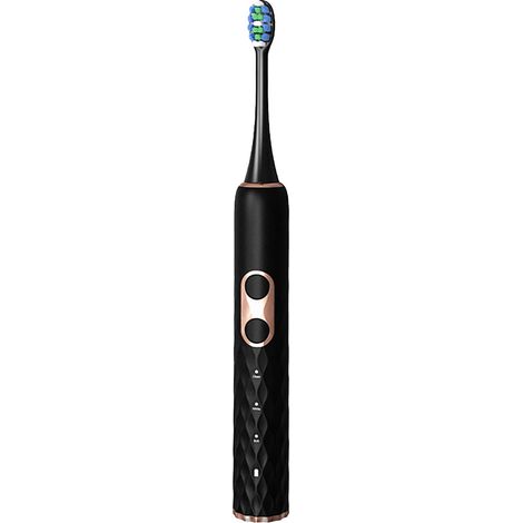 Brosse à dents électrique sonique rechargeable à lévitation magnétique, poils souples, puissance électrique, couleur noire (1/5)