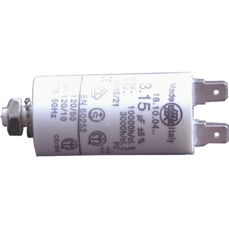Standard Kondensator ständig  2 µF (Ø30 x Lg.59 x Gesamtlänge 84 )
