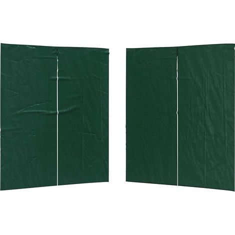 Panel lateral de tienda para fiestas 2 pcs Verde 200 x 195 cm vidaXL