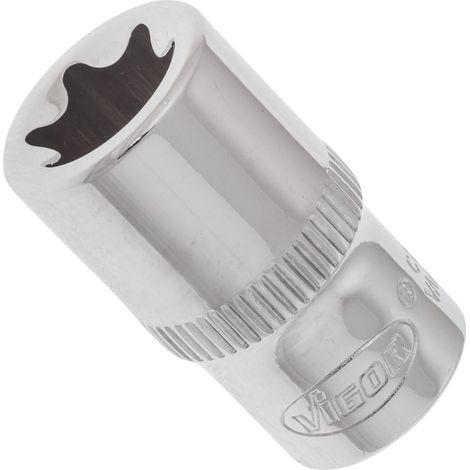 VIGOR T Steckschlüsseleinsatz, V2723N, 1/4 Zoll (6,3 mm) Vierkant, E Profil, SW E11 (1/2)