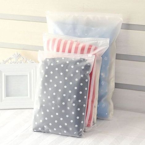 HONORNIC - Sacs à vêtements à fermeture éclair (paquet de 35), imperméables et refermables, en plastique, adaptés à l'école et aux voyages. (1/4)