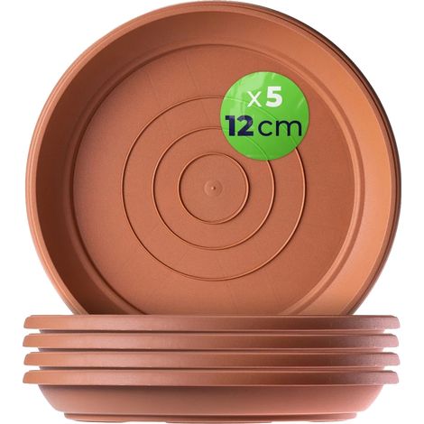 Support de pot, plastique de haute qualité, 12 cm de diamètre, adapté à diverses tailles de pots, disponible en anthracite et en terre cuite, design durable (1/5)