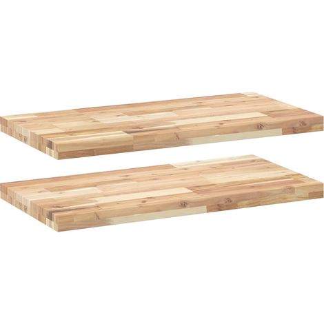 Maison Exclusive - Schweberegale 2 Stk. 80x40x4 cm Massivholz Aka