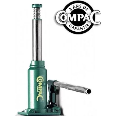 Cric bouteille hydraulique capacité 10 tonnes COMPAC (1/2)