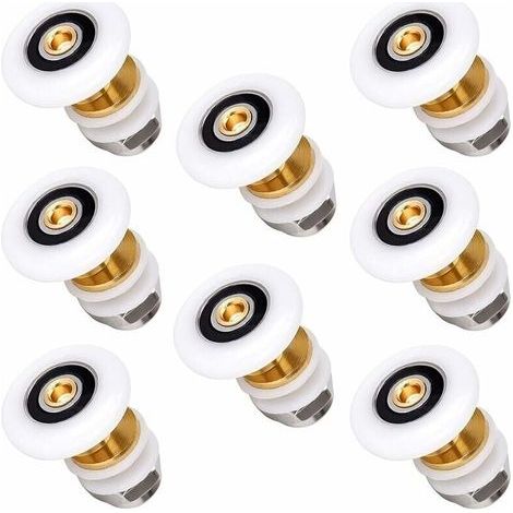 25mm Shower Rollers, Sliding Shower Door Roller Bearing for Shower Door, 8 Pieces - LIAIKI (1/5)