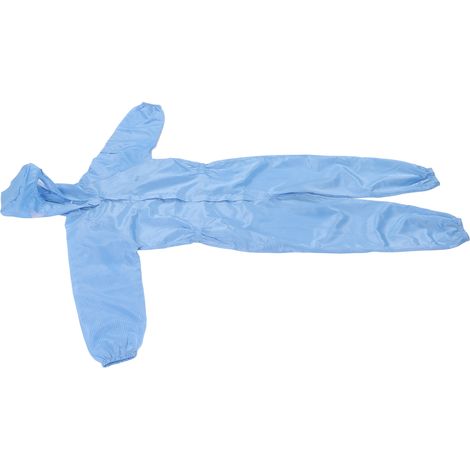 Antistatischer Schutzoverall mit Kapuze, universeller Arbeitsoverall, blau, Größe XL, staubabweisendes Kleidungsstück für saubere Werkstätten (1/5)