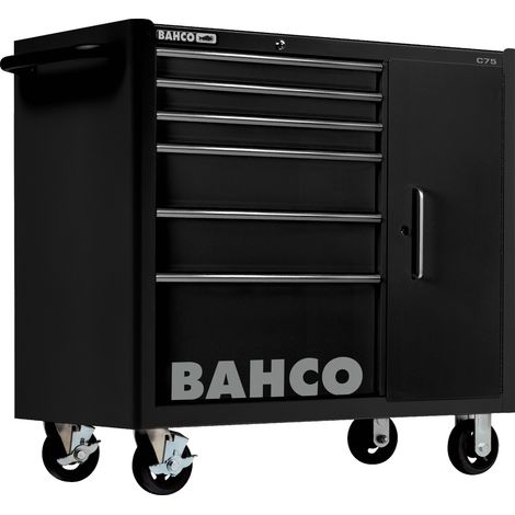 Bahco Classic Werkstattwagen 40 mit Schrank und 6 Schubladen, schwarz (1/5)