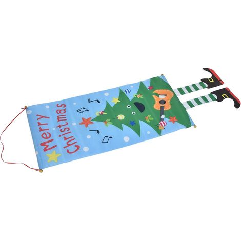 Christmas Hanging Banner, Canvas Door Decoration with Non-woven Fabric and Solid Wood for Supermarket, Shop, Hotel, Home Wall Decorations (1/5)