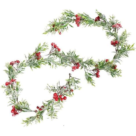 Weihnachtsgirlande mit Tannenzapfen und roten Beeren, 160cm, biegsam