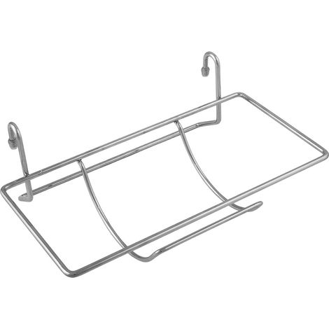 Porte-essuie-tout - Chrome - Acier inoxydable - Crochets - Cuisine
