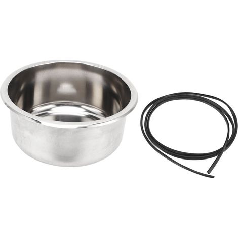 Large capacity round sink made of 304 stainless steel, 295 x 130 mm, rust-resistant, for motorhomes, yachts or other recreational vehicles. Ideal for yachts and motorhomes. (1/5)