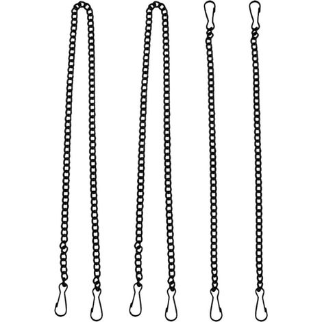 Lot de 4 chaînes suspension noires avec crochets pour accrocher des (1/5)