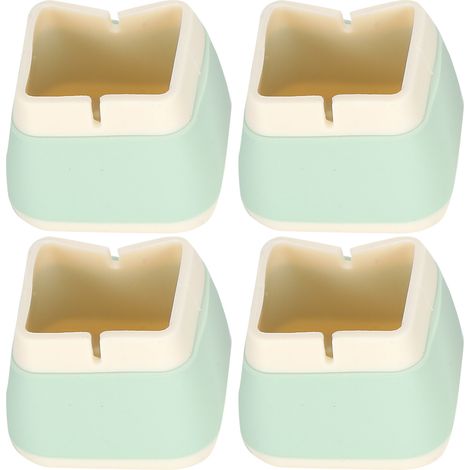 Lot de 4 protège-meubles en silicone 3,3 x 3,9 x 3,9 cm, embouts antidérapants pour pieds de chaise et de table (vert) (1/5)