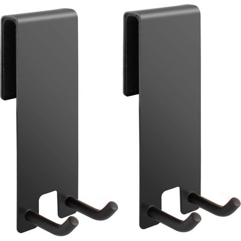 Set of 2 Towel Holders No Drilling, Shower Cabin Towel Hooks, Stainless Steel Shower Hooks for Glass Thickness 6-10mm (1/5)