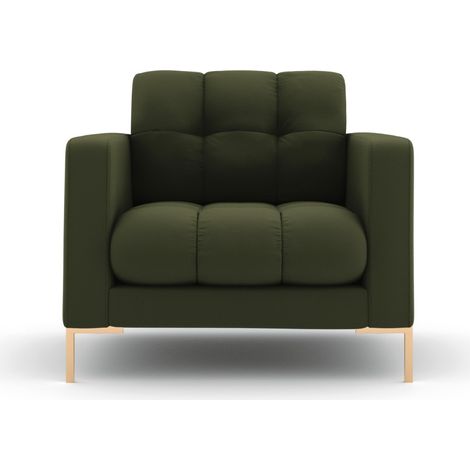 Fauteuil en tissu structurel vert (1/5)