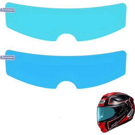 Film de protection contre la pluie et la buée pour visière de casque de moto, intérieur et extérieur, haute transparence, universel (1/5)