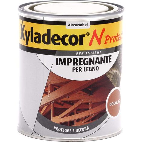Xyladecor N PROTECT Fondo Impregnante per Legno Esterno a base solvente, Protettivo e Decorativo, Pronto Uso, colore DOUGLAS 750ML, 750 ML (1/3)