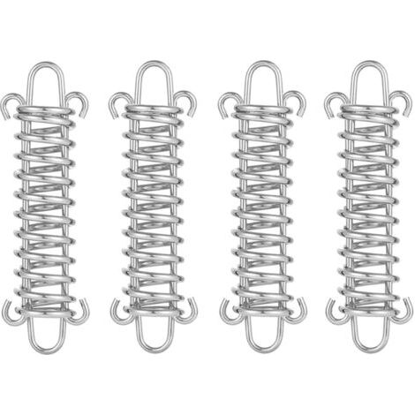 Haute Résistance Ressort Boucle 4 Pièces Ressort en Acier pour Auvent Tendeur Ressort Tendeur Accessoires De Tente De Voyage Boucles À Ressort (1/5)